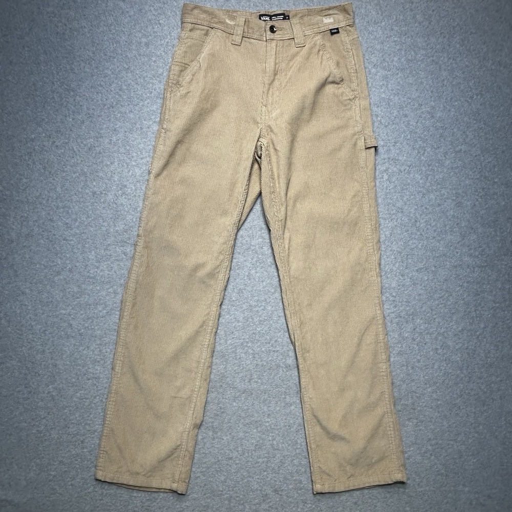Vans Drill Chore Carpenter Pants Mens 30x30 Tan Corduroy Workwear Skate‎ Utility - Picture 2 of 10